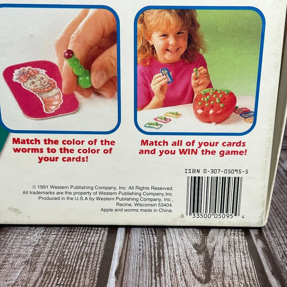 Vtg SQUIGGLY WORMS Kids Board Game Motorized Counting Color Match 1991 COMPLETE